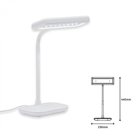 BRILONER LED stolní lampa, 44 cm, 7,5 W, bílé BRILO 7488-016