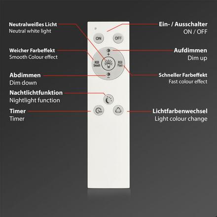 BRILONER B smart RGB/W-svítidlo LED panel, 42 cm, 22 W, 2700 lm, bílé BRILO 7491-016