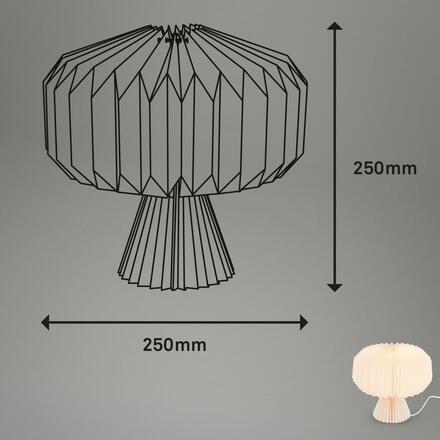 BRILONER Papírová stolní lampa 25 cm 1x E14 max. 6 W bílé BRILO 7493016