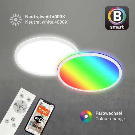 BRILONER B smart RGB/W-svítidlo LED panel, pr. 42 cm, 22 W, 2700 lm, bílé BRILO 7494-016