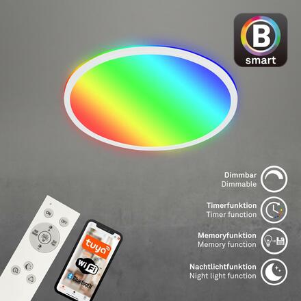 BRILONER B smart RGB/W-svítidlo LED panel, pr. 42 cm, 22 W, 2700 lm, bílé BRILO 7494-016