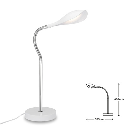 BRILONER LED stolní lampa, 40 cm, 4,5 W, bílé BRILO 7505-016