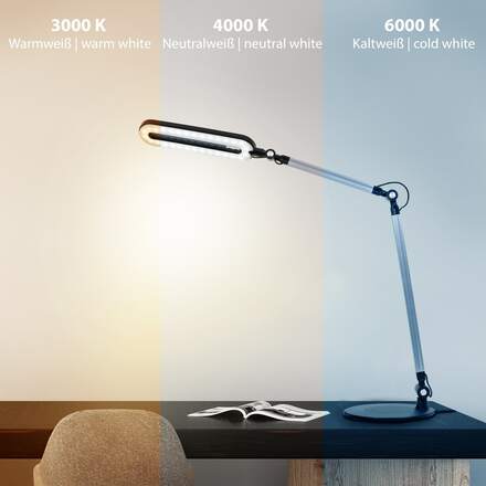 BRILONER CCT LED stolní lampa, 51 cm, 6,6 W, černá BRILO 7509-015