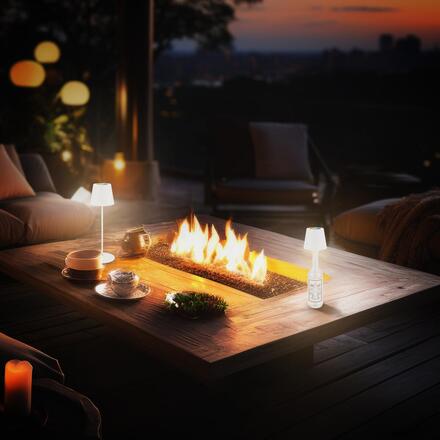 BRILONER Calida 3 v 1 RGBW LED stolní lampička bezdrátová IP44, stmívatelné, dotykový vypínač, bílá 7510016