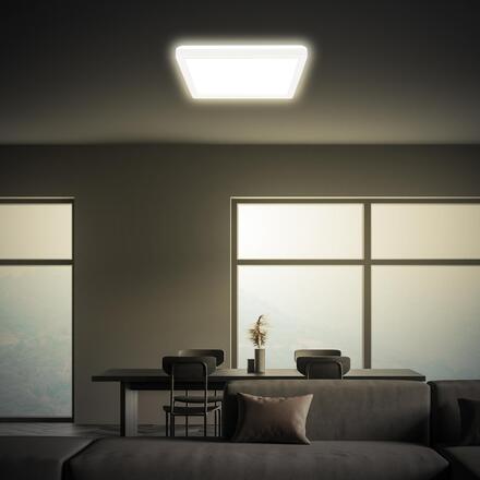 BRILONER Tava LED stropní svítidlo, ploché, přímé a nepřímé osvětlení, 1900 lm, 16 W, bílé, 24x24 cm 7516416