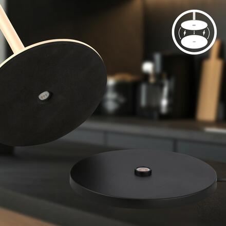 BRILONER Cilano RGBW stolní lampa na baterie IP44, stmívatelná, vč. nabíjecí základny, béžová 7517011