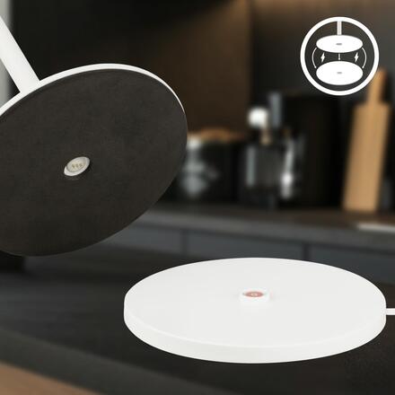 BRILONER Cilano RGBW stolní bezdrátová lampa IP44, stmívatelná, vč. nabíjecí základny, bílá 7517016