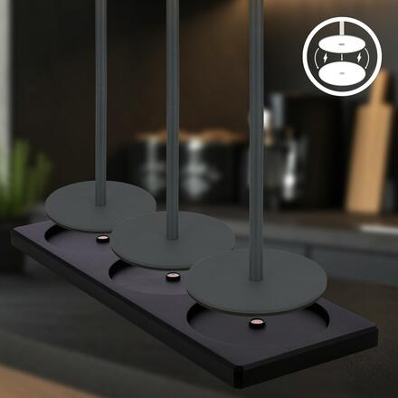 BRILONER Cilano 3ks RGBW stolní bezdrátová lampa, vč. nabíjecí základny, IP44, antracit 7517035