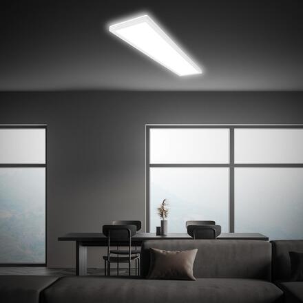 BRILONER Tava LED stropní svítidlo 98cm, ploché, přímé a nepřímé osvětlení, bílé 7519416