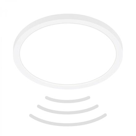 BRILONER Move LED stropní svítidlo IP44, přímé a nepřímé osvětlení, pohybové čidlo, kruhové 24 cm, bílé 7524416