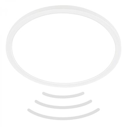 BRILONER Move LED stropní svítidlo IP44, přímé a nepřímé osvětlení, pohybové čidlo, kruhové 29 cm, bílé 7525416