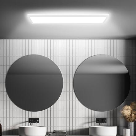 BRILONER Move LED stropní svítidlo IP44, přímé a nepřímé osvětlení, pohybové čidlo, 58 cm, bílé 7527416