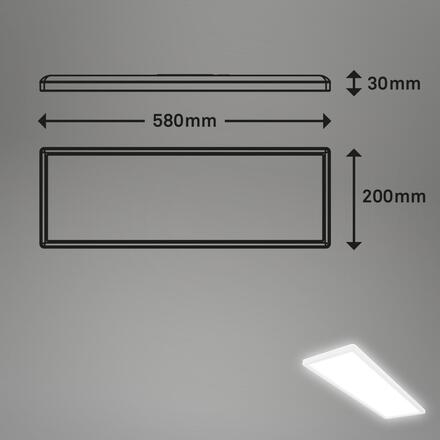 BRILONER Move LED stropní svítidlo IP44, přímé a nepřímé osvětlení, pohybové čidlo, 58 cm, bílé 7527416