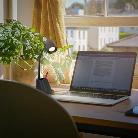 BRILONER Pahu lampička na psací stůl, nastavitelné, stojan na tužky, černá 7534015