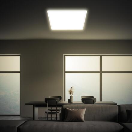 BRILONER Tava LED stropní svítidlo, ploché, přímé a nepřímé osvětlení, 6000 lm, 45 W, bílé, 56x56 cm 7535416