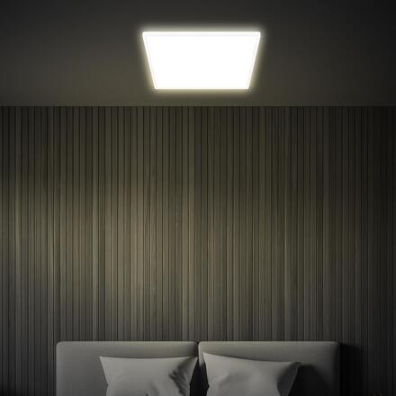 BRILONER Tava LED stropní svítidlo, ploché, přímé a nepřímé osvětlení, 6000 lm, 45 W, bílé, 56x56 cm 7535416
