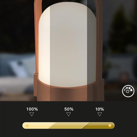 BRILONER Asa stolní lampička - 1W, 50lm, bezdrátová, LED, stmívatelné, teplá bílá, hnědá metalická 7544013