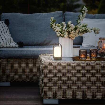 BRILONER Asa stolní lampička - 1W, 50lm, bezdrátová, LED, stmívatelné, teplá bílá, černá 7544015