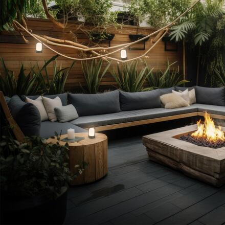 BRILONER Asa stolní lampička - 1W, 50lm, bezdrátová, LED, stmívatelné, teplá bílá, černá 7544015