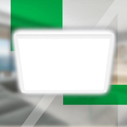 BRILONER Tava A LED stropní svítidlo, energetická třída A, přímé a nepřímé osvětlení, 50.000h životnost, 42x42 cm, bílé 7549016