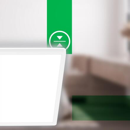 BRILONER Tava A LED stropní svítidlo, energetická třída A, přímé a nepřímé osvětlení, 50.000h životnost, 42x42 cm, bílé 7549016