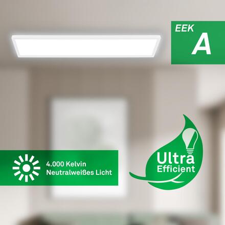 BRILONER Tava A LED stropní svítidlo 98cm, energetická třída A, přímé a nepřímé osvětlení, bílé 7551016
