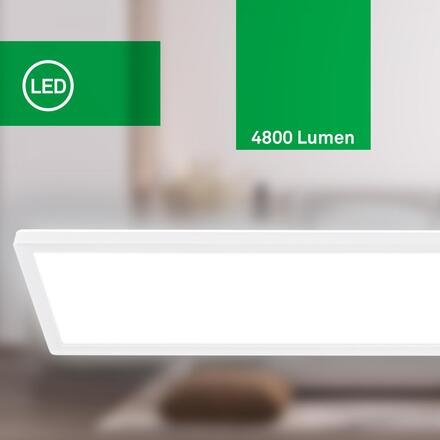 BRILONER Tava A LED stropní svítidlo 98cm, energetická třída A, přímé a nepřímé osvětlení, bílé 7551016