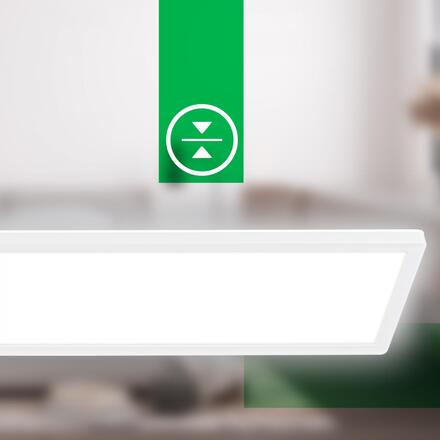 BRILONER Tava A LED stropní svítidlo 98cm, energetická třída A, přímé a nepřímé osvětlení, bílé 7551016