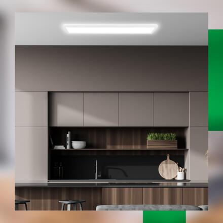 BRILONER Tava A LED stropní svítidlo 98cm, energetická třída A, přímé a nepřímé osvětlení, bílé 7551016