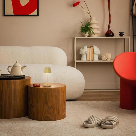 BRILONER Nabíjecí stolní lampa Riffle Mini - 20 cm, 1,5W, 150lm, bezdrátová, LED, stmívatelné, dotykový vypínač, zelená 7552019