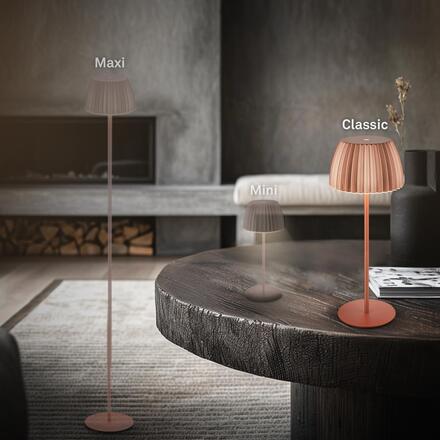 BRILONER Nabíjecí stolní lampa Riffle - 36,5 cm, 2W, 200lm, IP44, bezdrátová, LED, stmívatelná, dotykový vypínač, měď 7553013