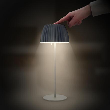 BRILONER Nabíjecí stolní lampa Riffle - 36,5 cm, 2W, 200lm, IP44, bezdrátová, LED, stmívatelná, dotykový vypínač, antracit 7553015