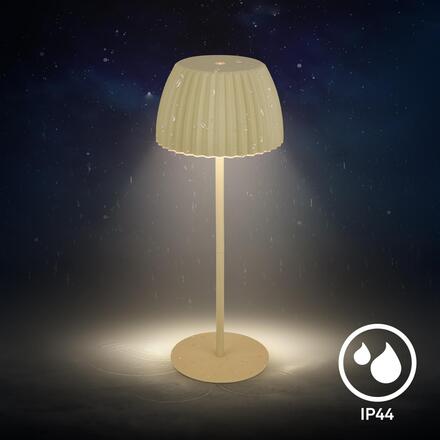 BRILONER Nabíjecí stolní lampa Riffle - 36,5 cm, 2W, 200lm, IP44, bezdrátová, LED, stmívatelná, dotykový vypínač, zelená 7553019