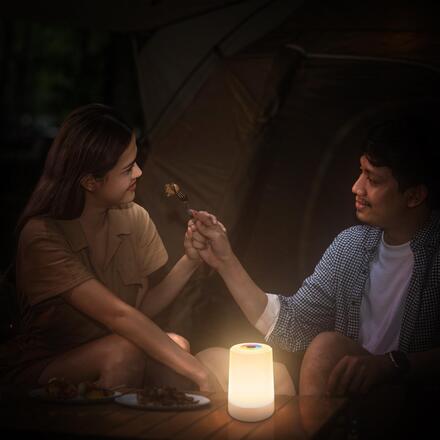 BRILONER Nubsi stolní lampička - 2,8W, 280lm, nabíjecí, LED, stmívatelné, RGB+W, béžová mat 7554011