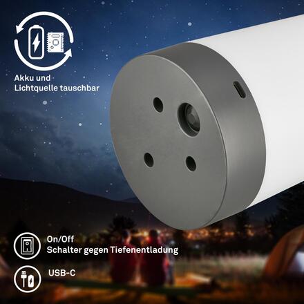 BRILONER Nubsi stolní lampička - 2,8W, 280lm, nabíjecí, LED, stmívatelné, RGB+W, antracit mat 7554015