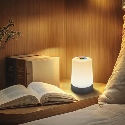 BRILONER Nubsi stolní lampička - 2,8W, 280lm, nabíjecí, LED, stmívatelné, RGB+W, antracit mat 7554015