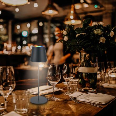 BRILONER Coloris LED stolní lampička Smart nabíjecí, ovládání přes aplikaci, stmívatelné, antracit 7559015