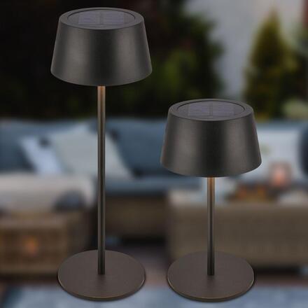 BRILONER Awia stolní lampička - 2W, 160lm, nabíjecí, LED, stmívatelné, dotykový vypínač, CCT, černá 7572015