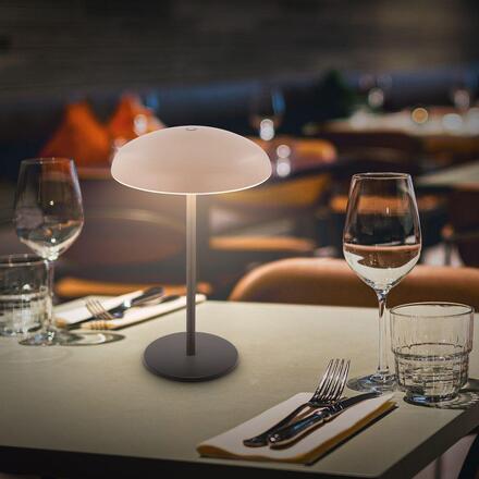 BRILONER Caxa stolní lampa - 2,8W, 300lm, bezdrátová, IP44, LED, stmívatelná, dotykový vypínač, béžová/antracit 7573011