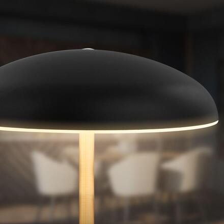 BRILONER Caxa stolní lampa - 2,8W, 300lm, bezdrátová, IP44, LED, stmívatelná, dotykový vypínač, černá/mosaz 7573015