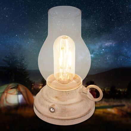 BRILONER Kanea stolní lampa - 1,5W, 40lm, bezdrátová, LED, stmívatelné, teplá bílá, béžová 7575011