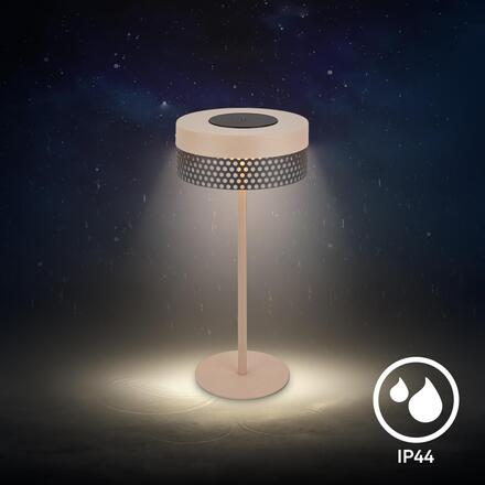 BRILONER Booha stolní lampa - 2,5W, 300lm, bezdrátová, IP44, LED, stmívatelná, teplá bílá, béžová/antracit 7576011