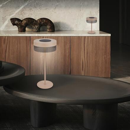 BRILONER Booha stolní lampa - 2,5W, 300lm, bezdrátová, IP44, LED, stmívatelná, teplá bílá, béžová/antracit 7576011