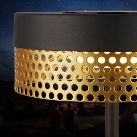 BRILONER Booha stolní lampa - 2,5W, 300lm, bezdrátová, IP44, LED, stmívatelná, teplá bílá, černá/zlatá 7576015