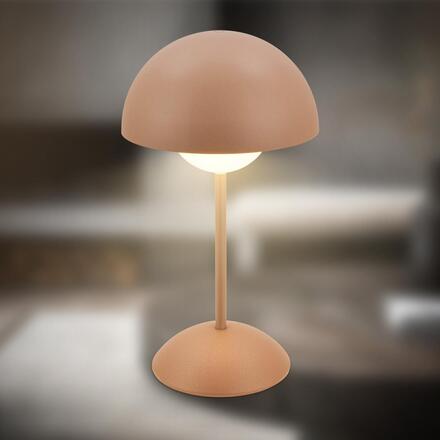 BRILONER Kugle stolní lampička - 3W, 250lm, bezdrátová, LED, stmívatelné, dotykový vypínač, teplá bílá, kávová 7578014