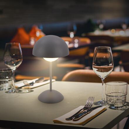 BRILONER Kugle stolní lampička - 3W, 250lm, bezdrátová, LED, stmívatelné, dotykový vypínač, teplá bílá, antracit 7578015