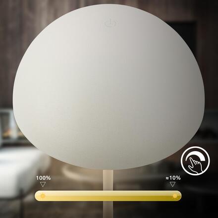BRILONER Kugle stolní lampička - 3W, 250lm, bezdrátová, LED, stmívatelné, dotykový vypínač, teplá bílá, bílá 7578016