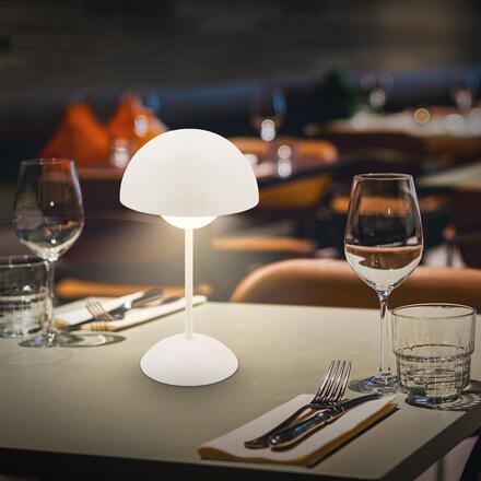 BRILONER Kugle stolní lampička - 3W, 250lm, bezdrátová, LED, stmívatelné, dotykový vypínač, teplá bílá, bílá 7578016