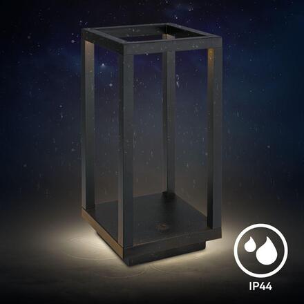 BRILONER Laer stolní lampa - 1,8W, 50lm, bezdrátová, LED, stmívatelné, dotykový vypínač, CCT, černá 7579015