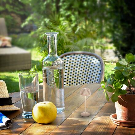 BRILONER Riffle Nano stolní lampička - 1,5W, 130lm, nabíjecí, LED, stmívatelné, dotykový vypínač, German design Award Winner 2025, béžová 7581011